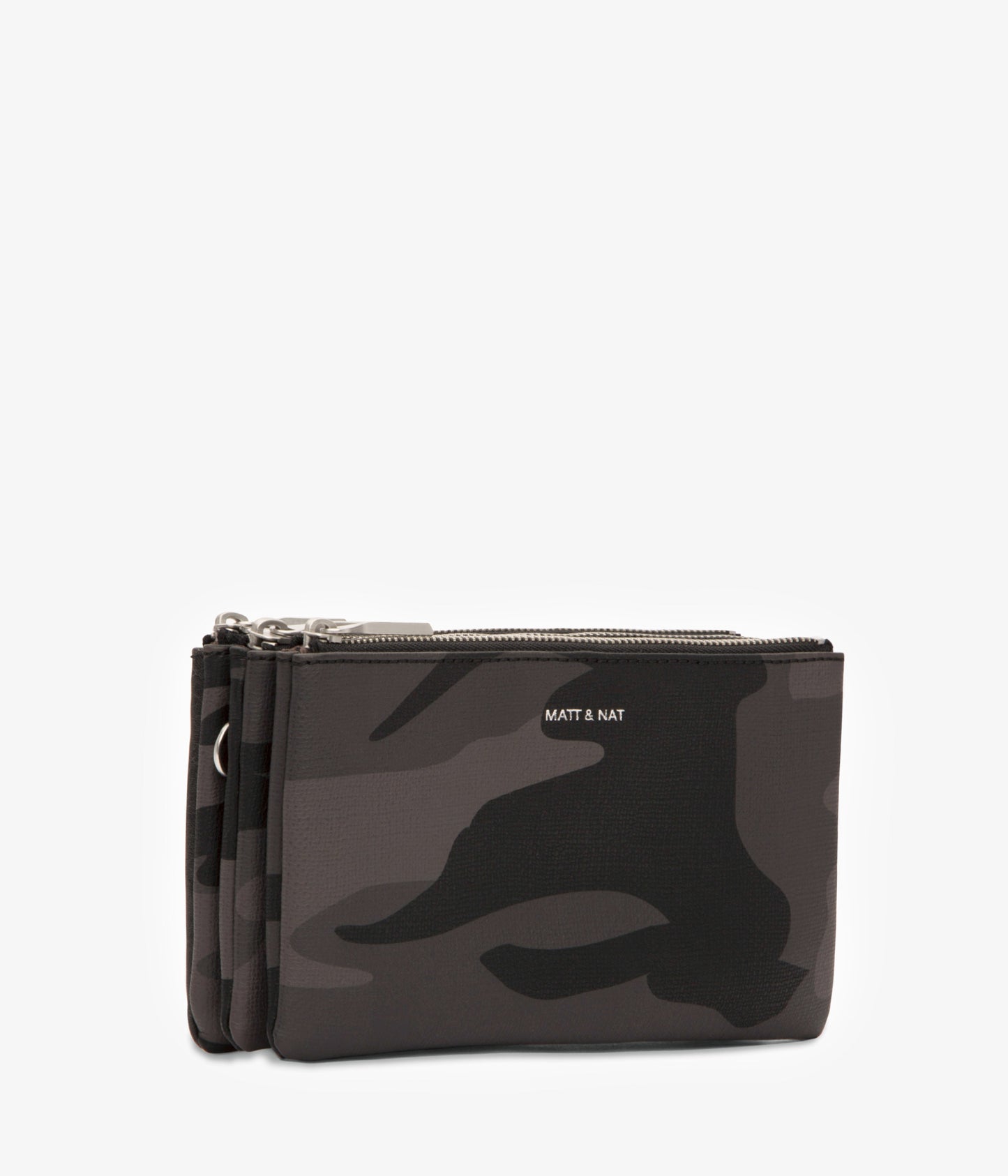 TRIPLET Vegan Crossbody Bag - Camo | Color: Black - variant::camblk