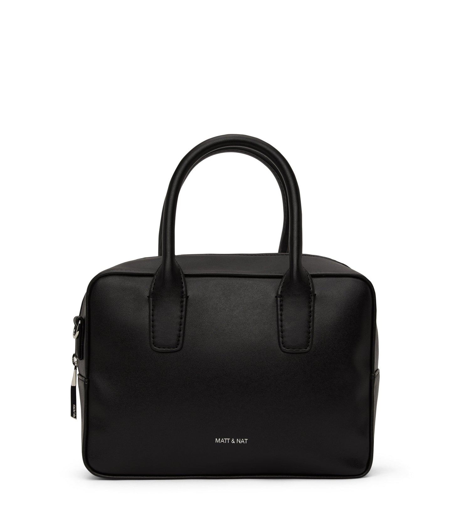 ARLIE Small Vegan Satchel - Loom | Color: Black - variant::black