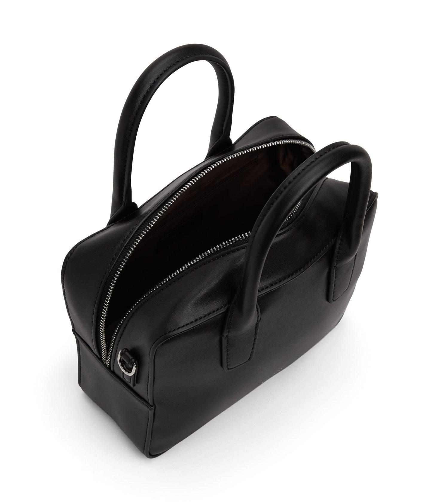 ARLIE Small Vegan Satchel - Loom | Color: Black - variant::black