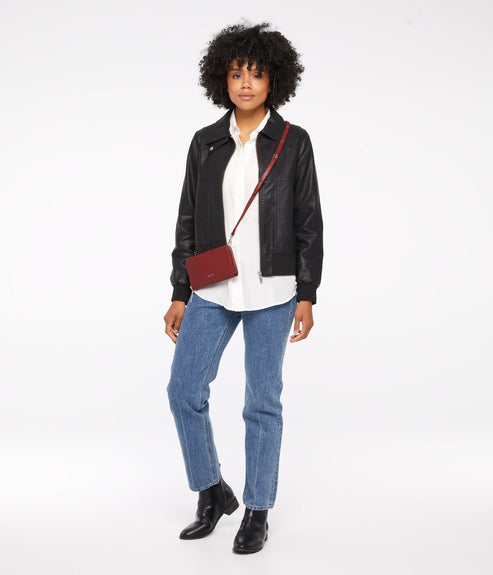 INVER Vegan Crossbody Wallet - Loom | Color: Tan - variant::cafe