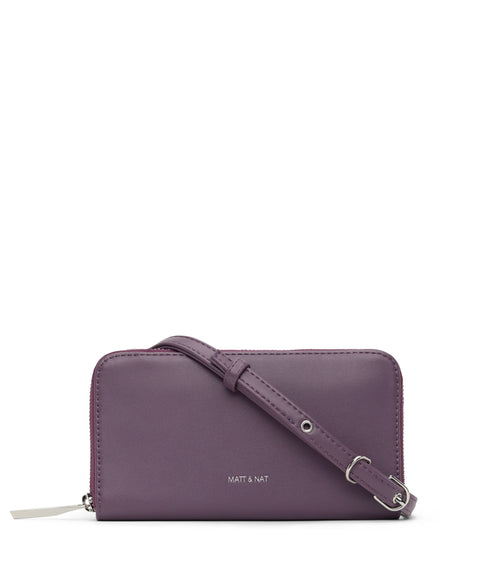 INVER Vegan Crossbody Wallet - Loom | Color: Purple - variant::mulberry
