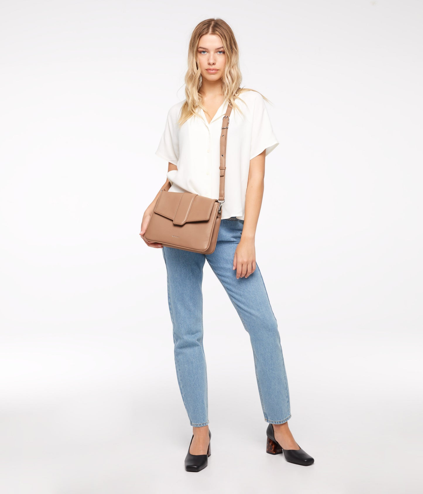 ITO Vegan Crossbody Bag - Loom | Color: Black - variant::black