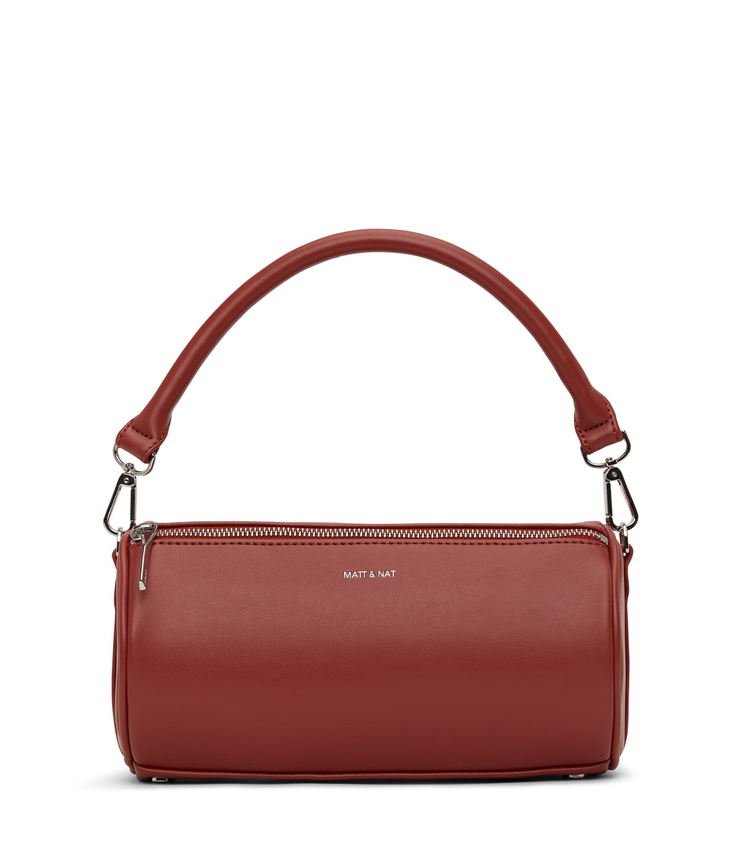 SEOUL Vegan Barrel Satchel - Loom | Color: Red - variant::gala