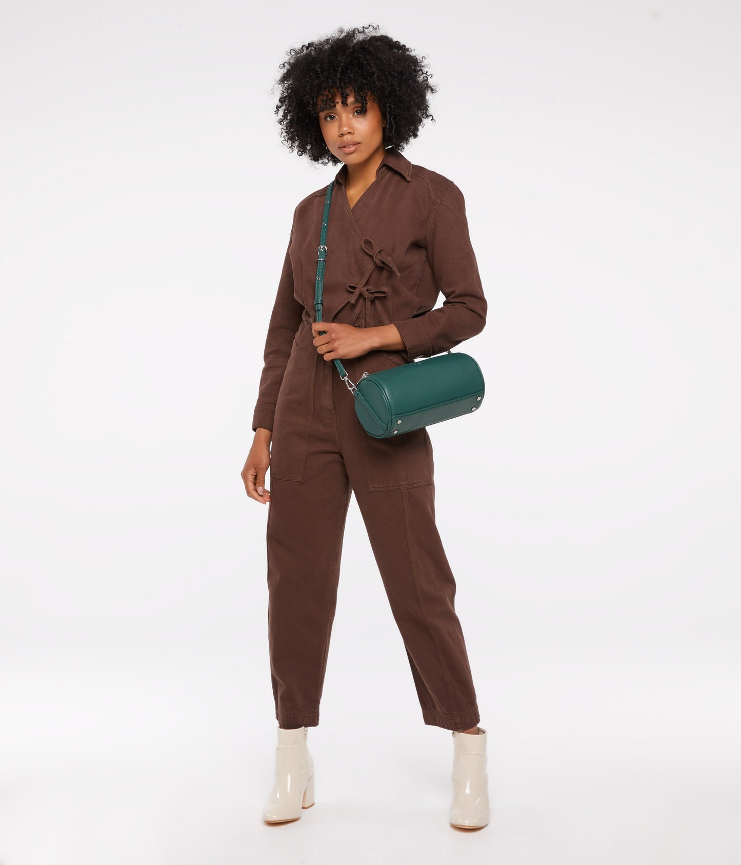 SEOUL Vegan Barrel Satchel - Loom | Color: Blue - variant::kombucha