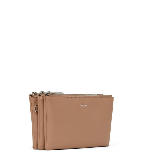 TRIPLET Vegan Crossbody Bag - Loom | Color: Tan - variant::cafe