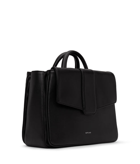 ZOE Vegan Satchel - Loom | Color: Black - variant::black