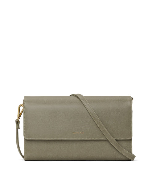 DREWLG Large Vegan Crossbody Bag - Vintage | Color: Green - variant::sage