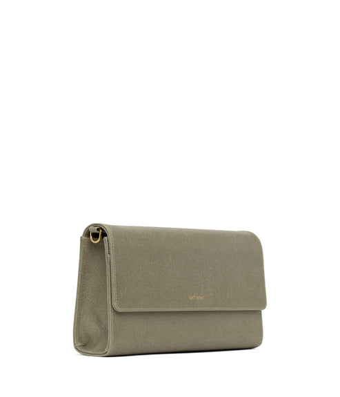 DREWLG Large Vegan Crossbody Bag - Vintage | Color: Green - variant::sage