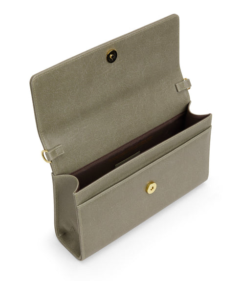 DREWLG Large Vegan Crossbody Bag - Vintage | Color: Green - variant::sage