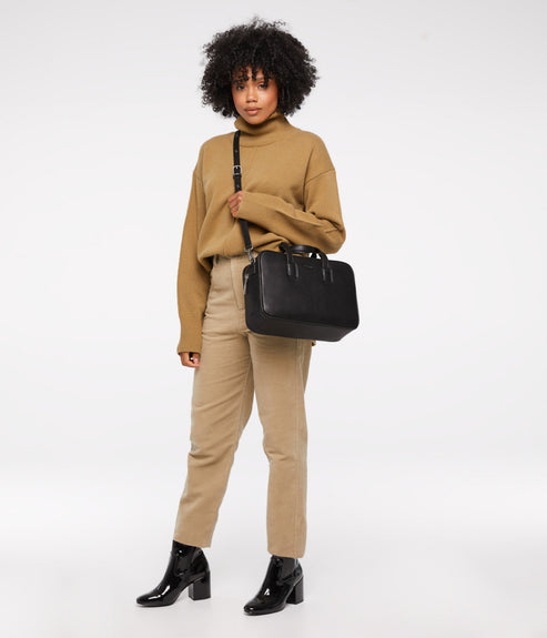 KENSI Vegan Satchel - Vintage | Color: Black - variant::black