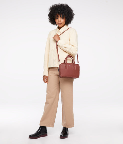 KENSISM Small Vegan Satchel - Vintage | Color: Black - variant::black