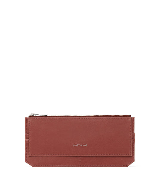 PERLA Vegan Flat Wallet - Vintage | Color: Pink - variant::heirloom