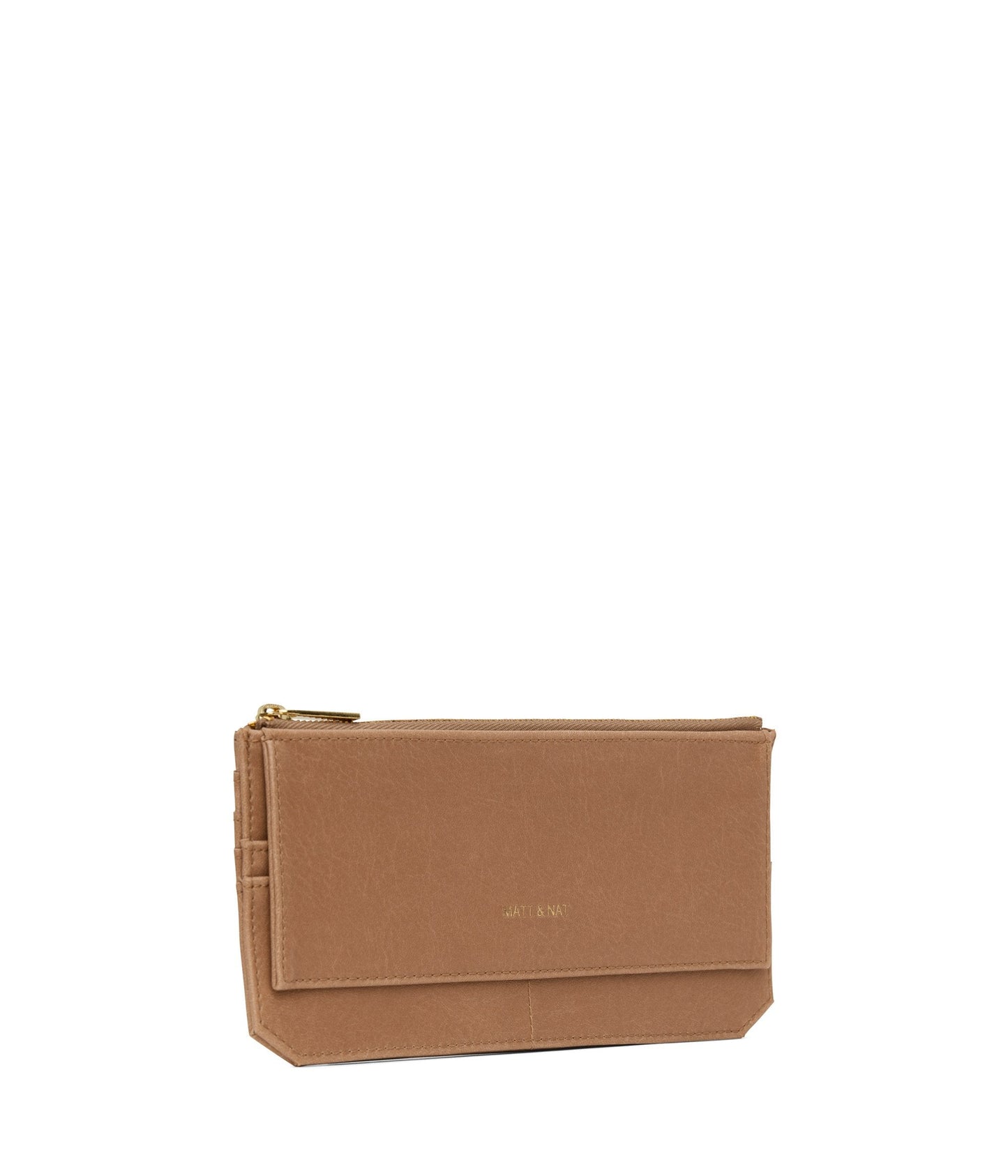 PERLA Vegan Flat Wallet - Vintage | Color: Tan - variant::soy