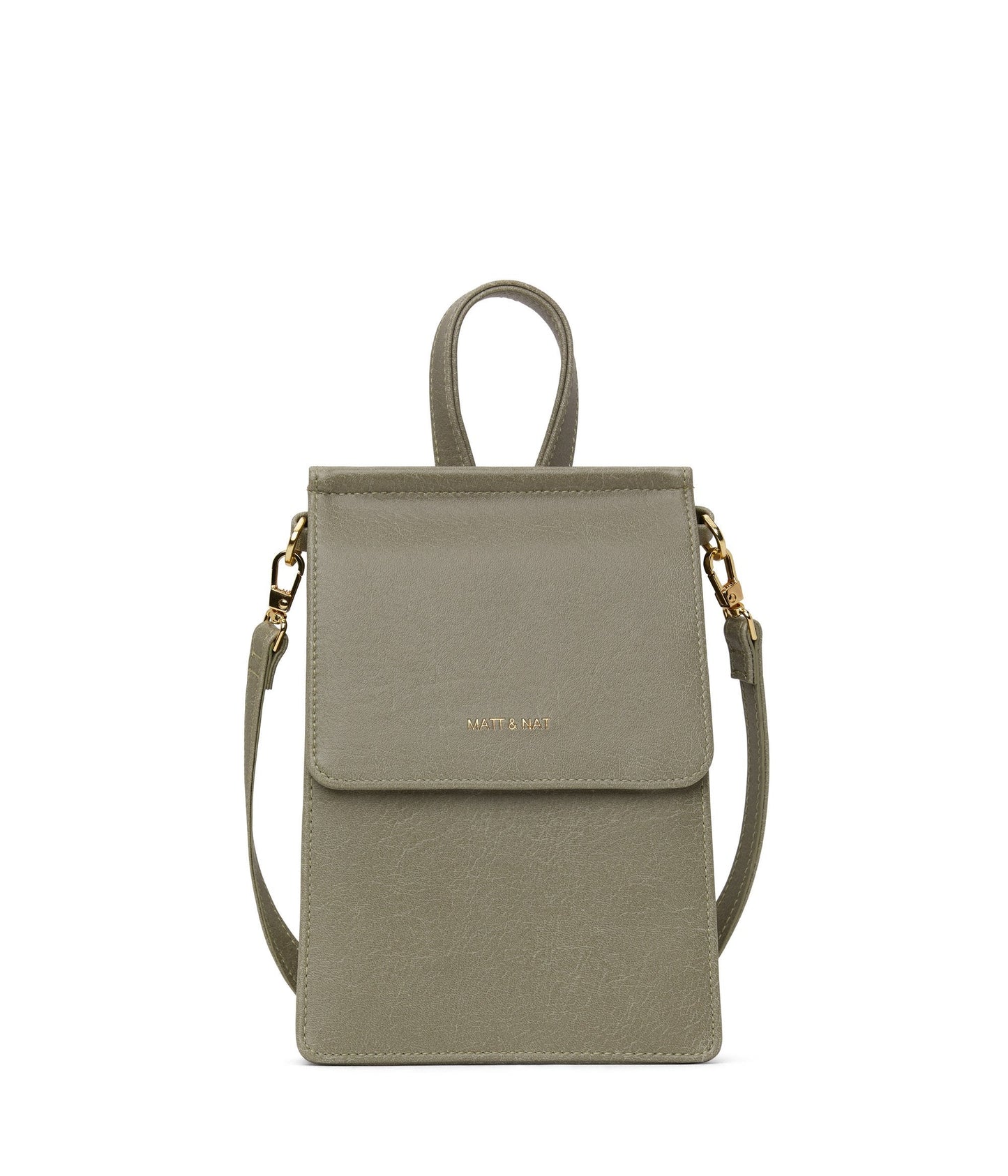 THESSA Vegan Crossbody Bag - Vintage | Color: Green - variant::sage