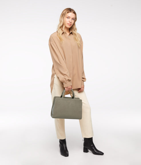 VON Vegan Satchel - Vintage | Color: Brown - variant::chili