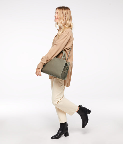 VON Vegan Satchel - Vintage | Color: Green - variant::sage