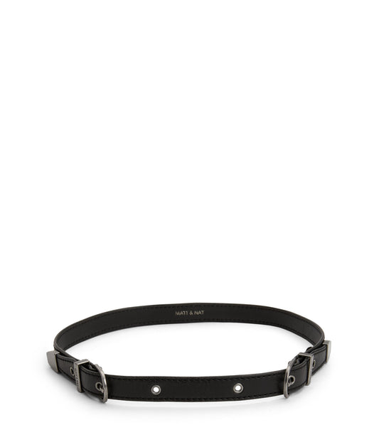 DOLLY Women's Vegan Skinny Belt | Color: Black - variant::black