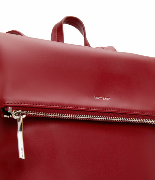 COLTON Vegan Backpack - Loom | Color: Red - variant::plum