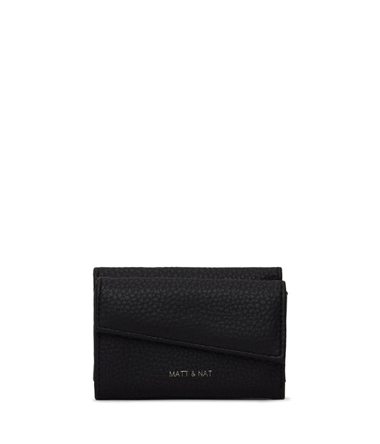 TANI Small Vegan Wallet - Purity | Color: Black - variant::black
