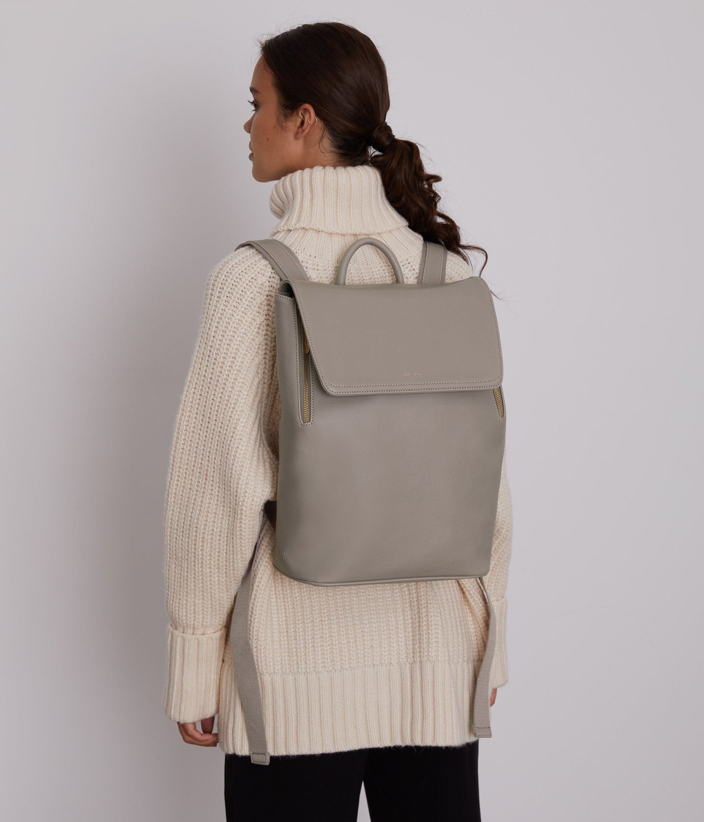 FABI Mini Vegan Backpack - Vintage | Color: Grey - variant::wave