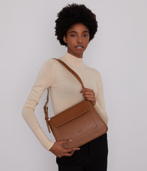 LEIA Vegan Shoulder Bag - Vintage | Color: Red - variant::barn