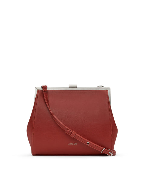 REIKA Vegan Frame Crossbody Bag - Vintage | Color: Red - variant::barn