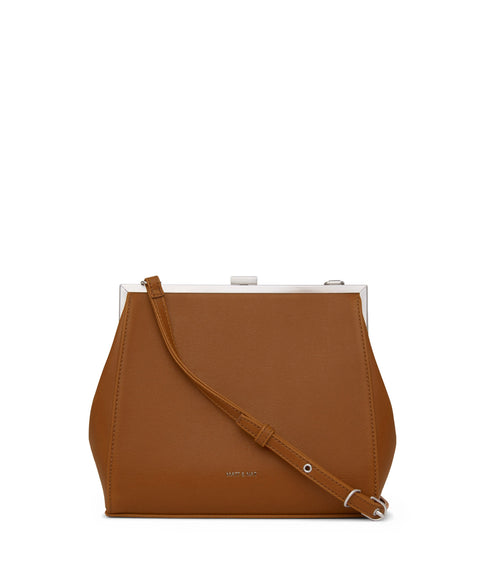 REIKA Vegan Frame Crossbody Bag - Vintage | Color: Brown - variant::chili