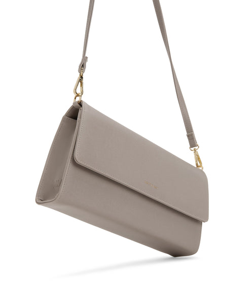 DREWLG Large Vegan Crossbody Bag - Vintage | Color: Grey - variant::wave
