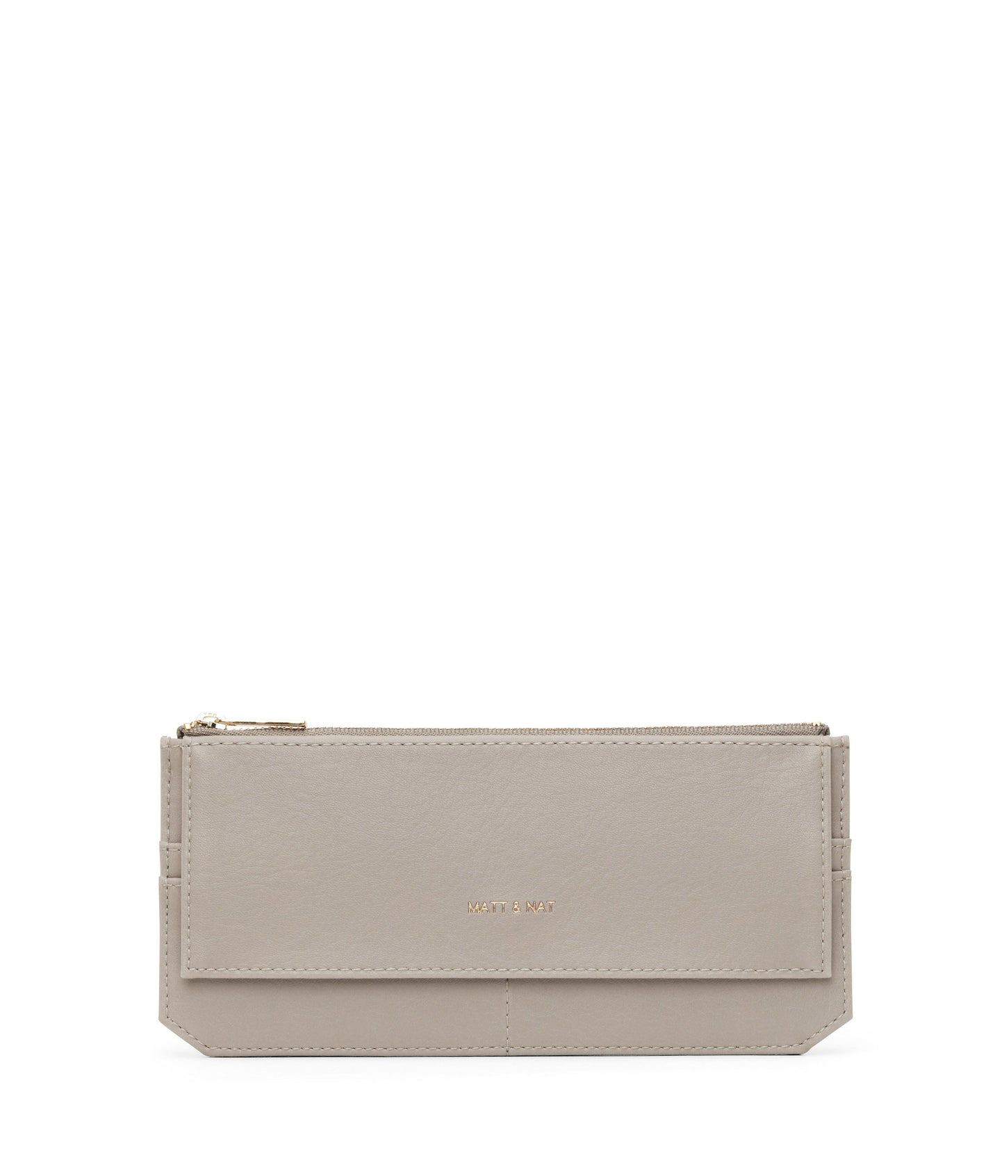 PERLA Vegan Flat Wallet - Vintage | Color: Grey - variant::wave