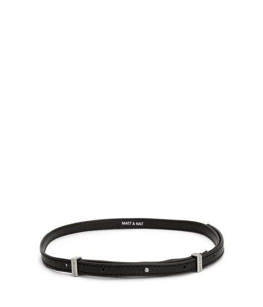 SOLINA Women's Vegan Skinny Belt | Color: Black - variant::black