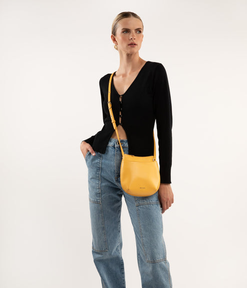 SALO Vegan Crossbody Bag - Loom | Color: Yellow - variant::citrine
