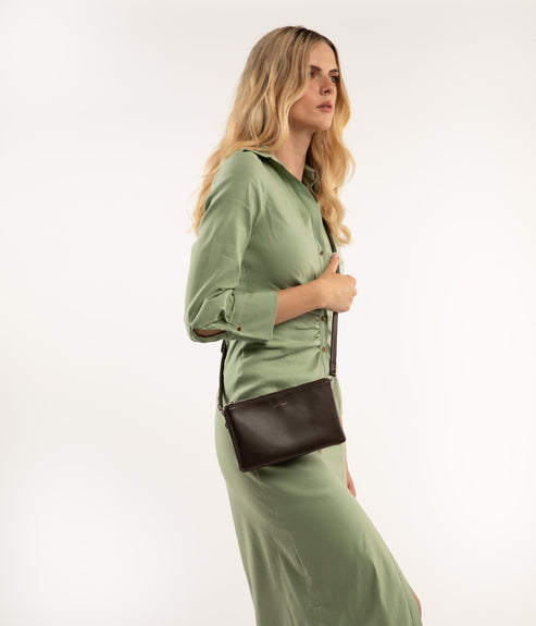 TRIPLET Vegan Crossbody Bag - Loom | Color: Green - variant::vineyard