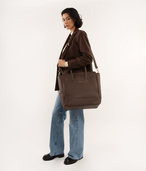 PERCIO Vegan Diaper Bag - Purity | Color: Brown - variant::chocolate