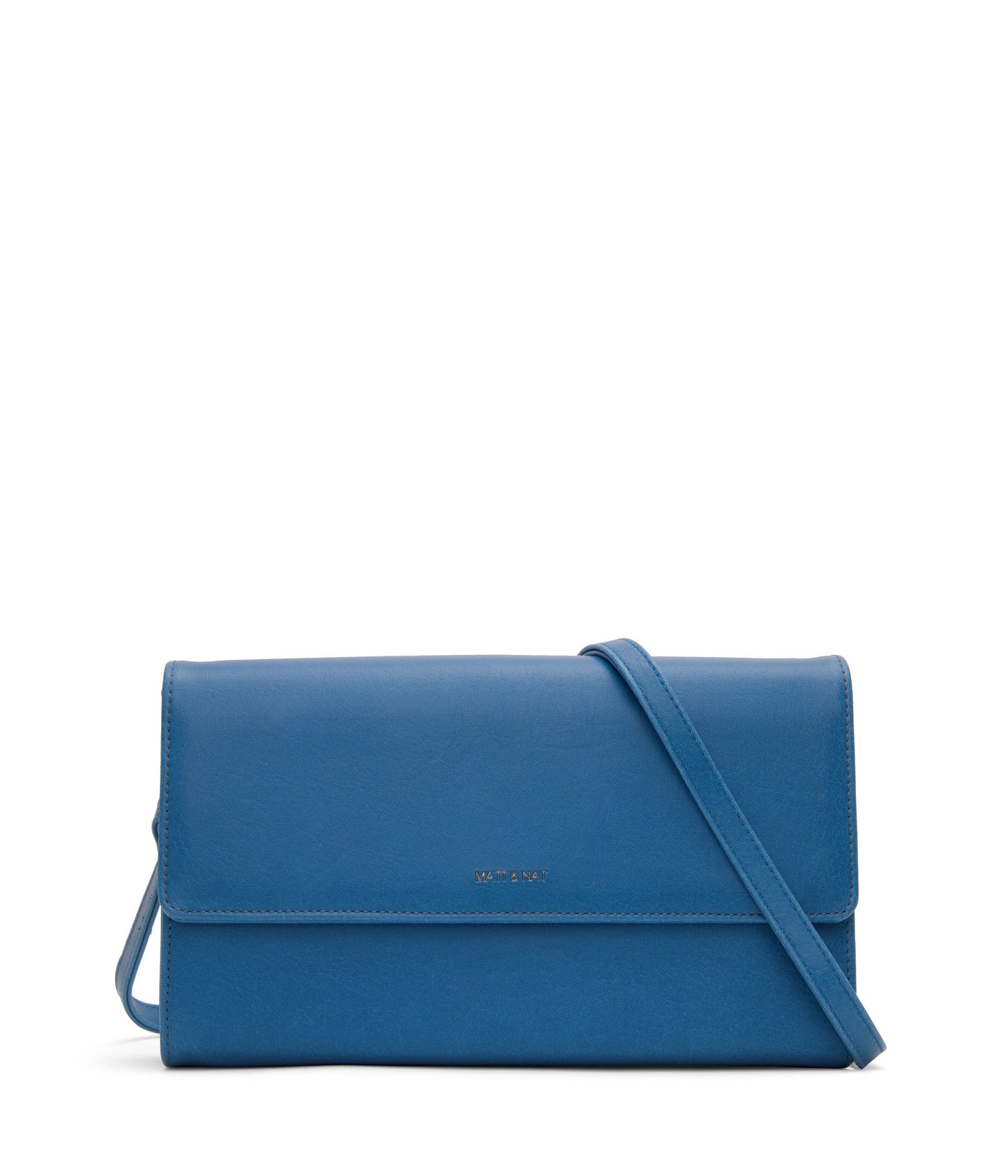 DREWLG Large Vegan Crossbody Bag - Vintage | Color: Blue - variant::bluejay