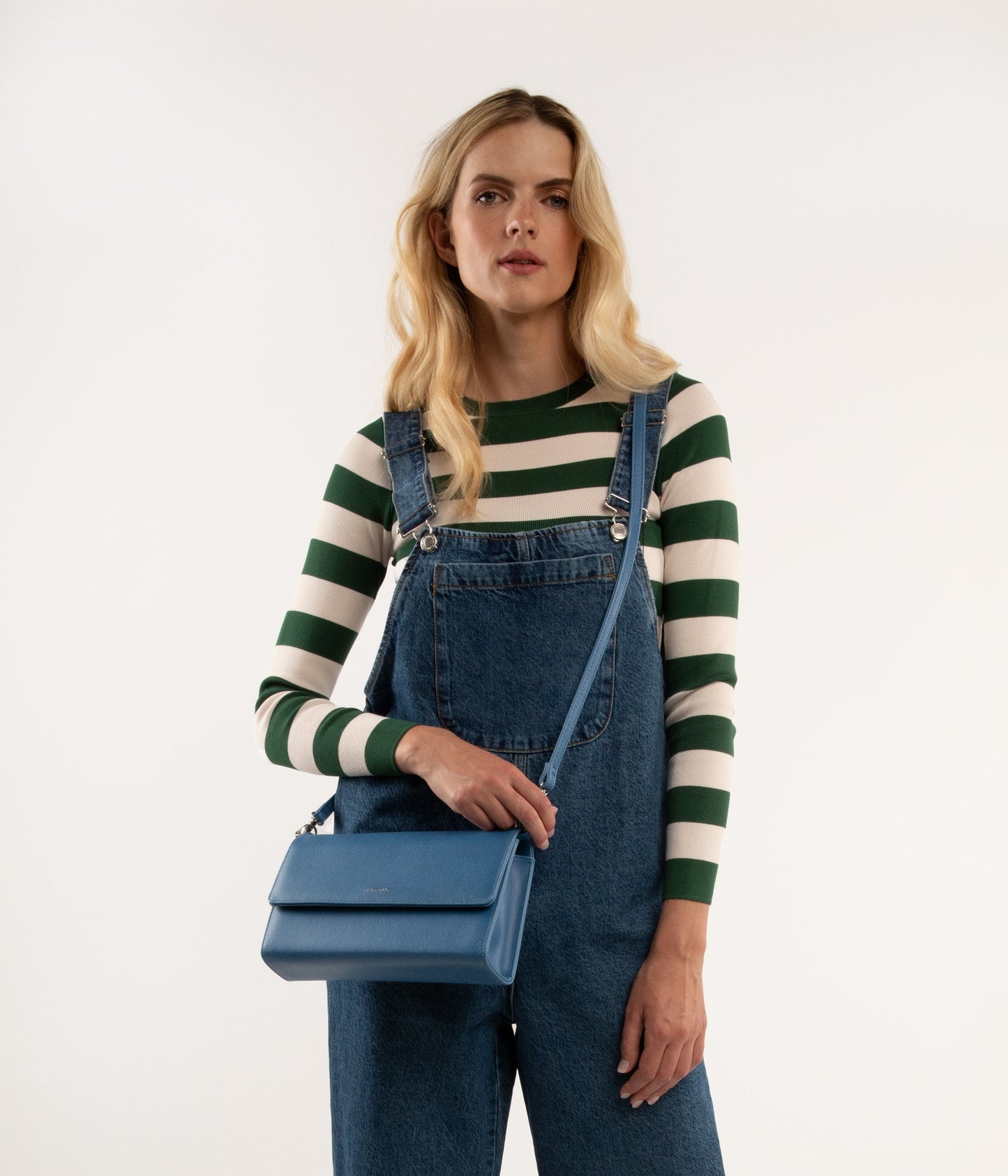 DREWLG Large Vegan Crossbody Bag - Vintage | Color: White - variant::vanilla