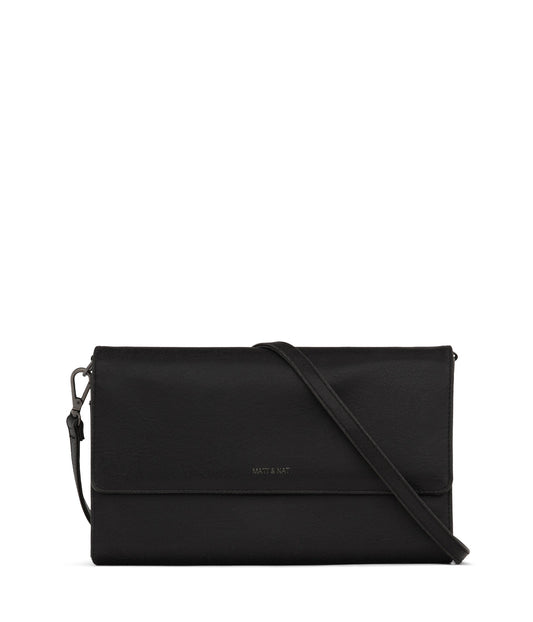 DREWLG Large Vegan Crossbody Bag - Vintage | Color: Black - variant::black