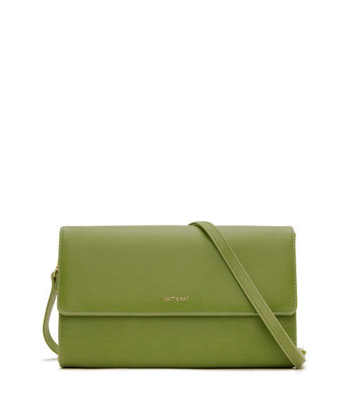DREWLG Large Vegan Crossbody Bag - Vintage | Color: Green - variant::frog