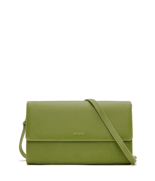 DREWLG Large Vegan Crossbody Bag - Vintage | Color: Green - variant::frog