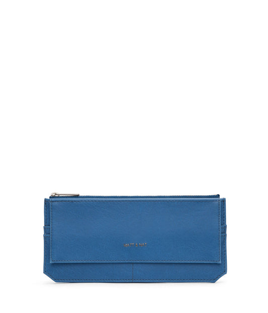 PERLA Vegan Flat Wallet - Vintage | Color: Blue - variant::bluejay