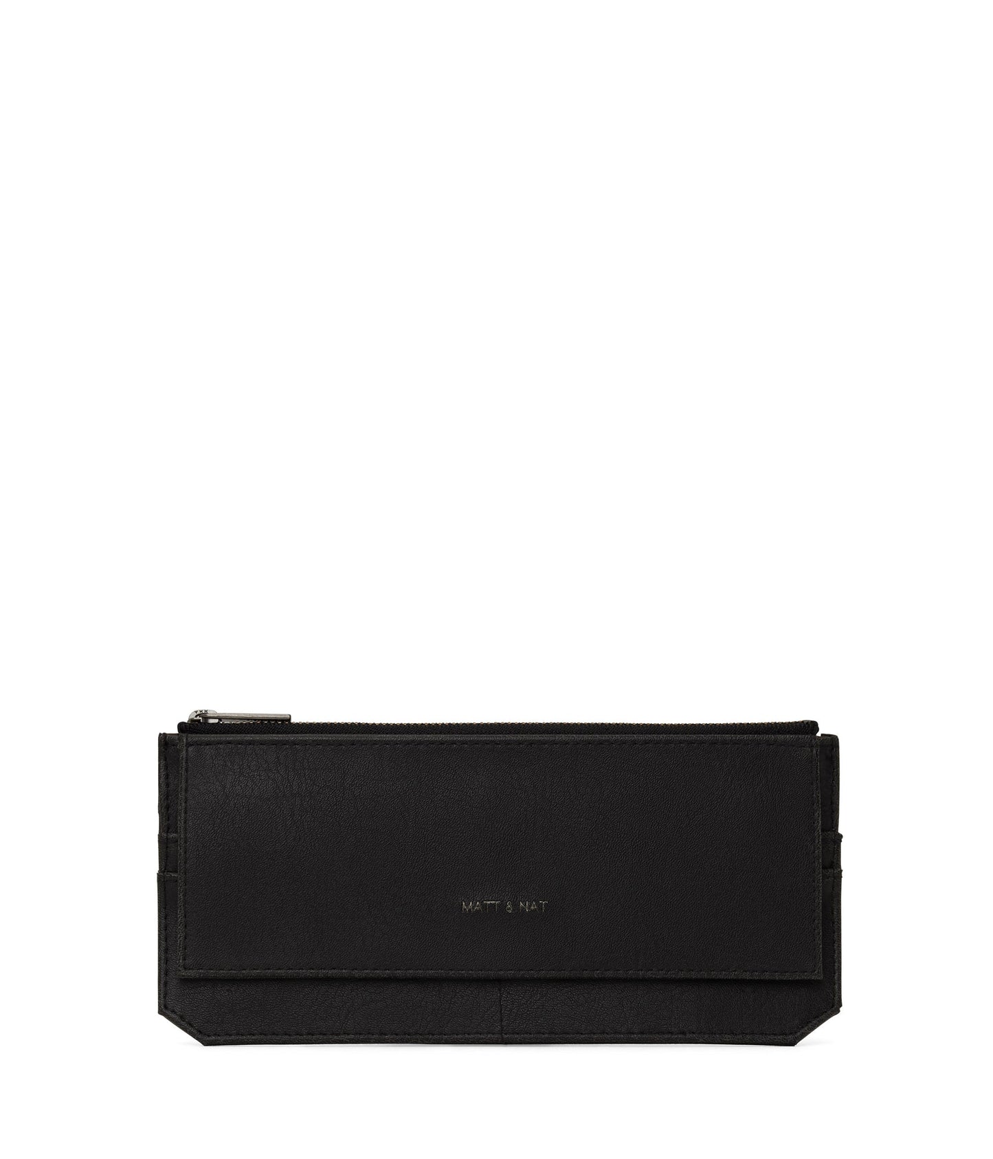 PERLA Vegan Flat Wallet - Vintage | Color: Black - variant::black