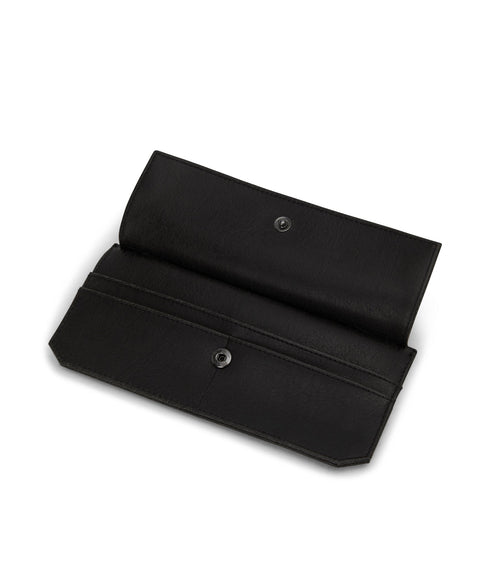 PERLA Vegan Flat Wallet - Vintage | Color: Black - variant::black