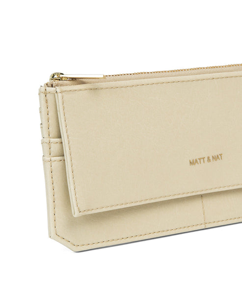 PERLA Vegan Flat Wallet - Vintage | Color: White - variant::vanilla