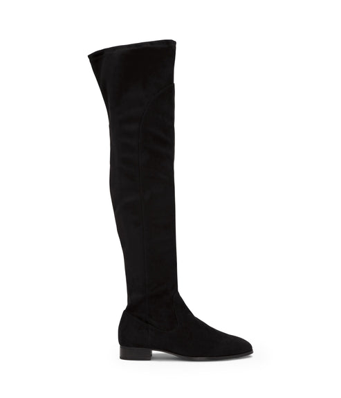 KALLYA Vegan Over The Knee Boots | Color: Black - variant::black