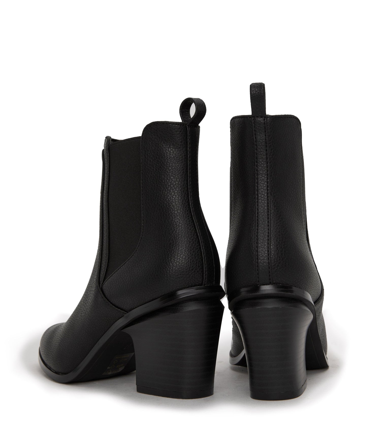 KALISTA Women's Vegan Mid Heel Boots | Color: Black - variant::black