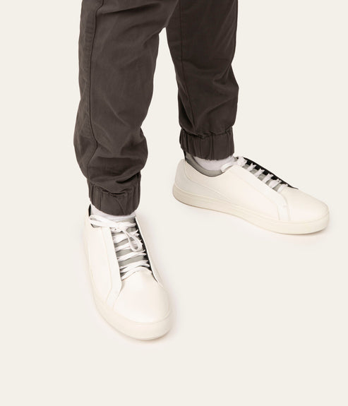 STEAL Men's Vegan Slip On Sneakers | Color: White - variant::white