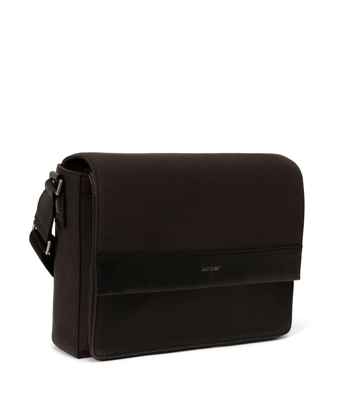 ANTON Vegan Messenger Bag - Canvas | Color: Black - variant::black
