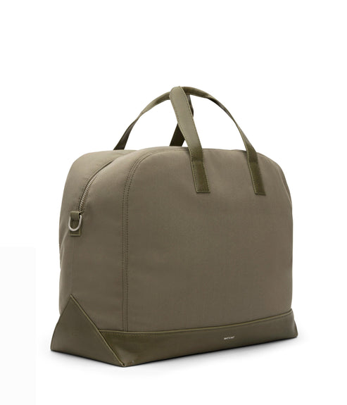 CALVI Vegan Weekender Bag - Canvas | Color: Green - variant::olive