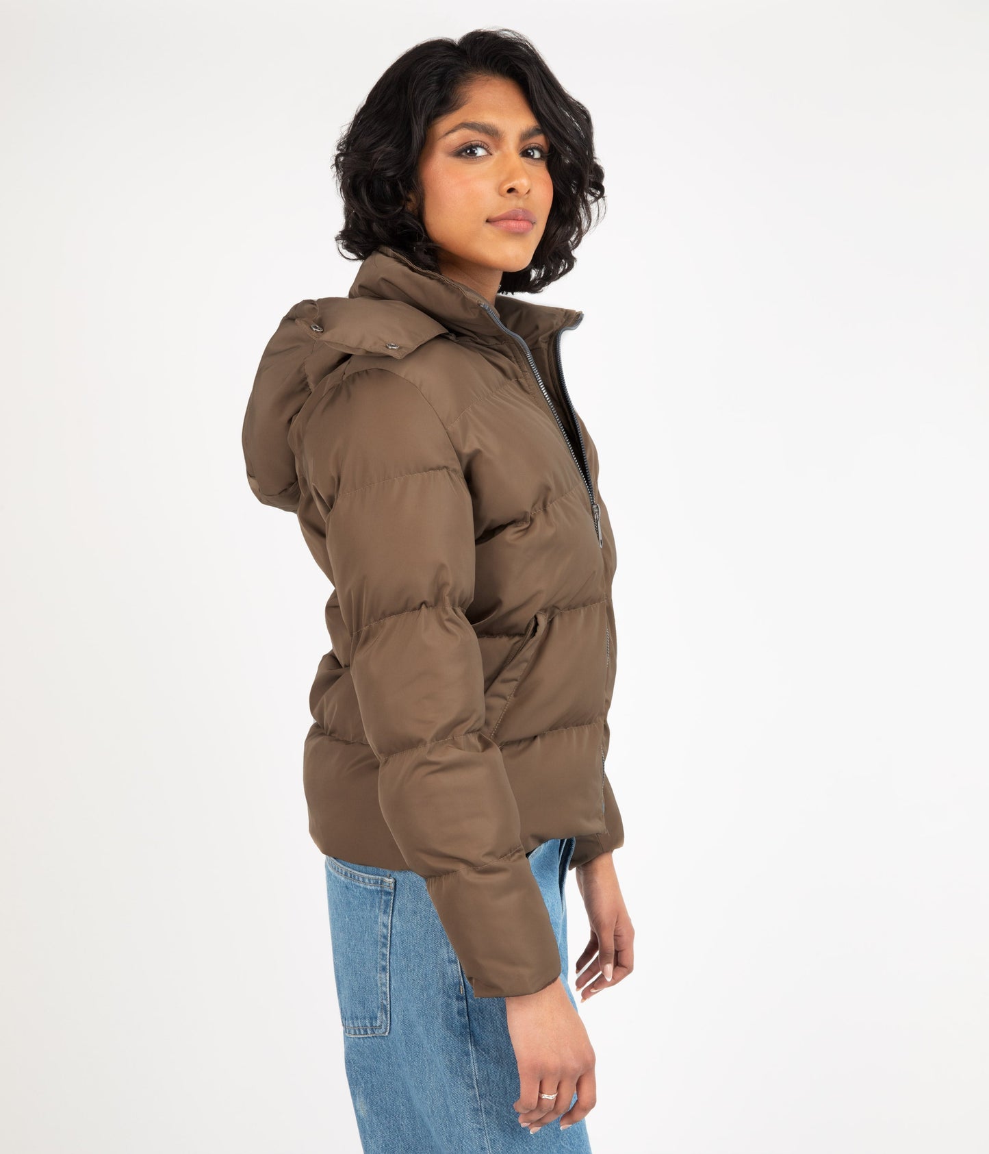 LINZ Puffer Jacket | Color: Brown - variant::espresso