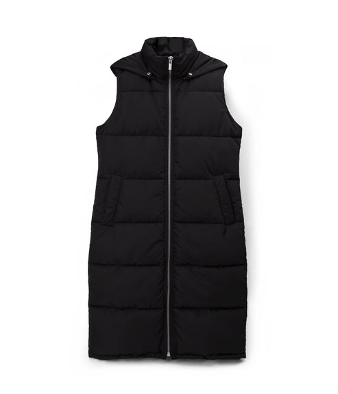 SANAH Women's Vegan Puffer Vest | Color: Black - variant::black