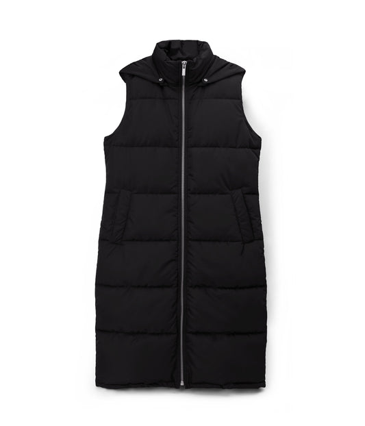 SANAH Women's Vegan Puffer Vest | Color: Black - variant::black